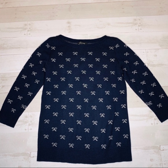 Ann Taylor Wool Blend Bow Sweater - Picture 2 of 4
